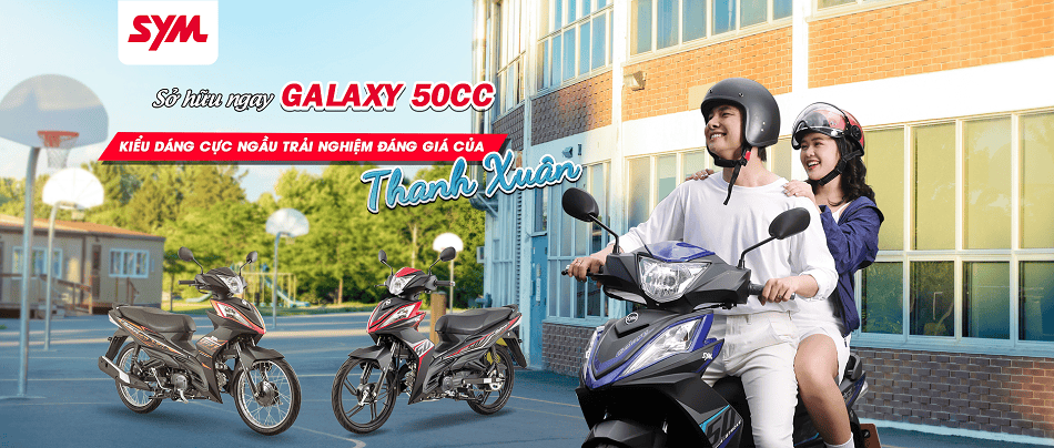 Xe Galaxy 50cc - mẫu xe phân khối nhỏ dành cho học sinh cá tính